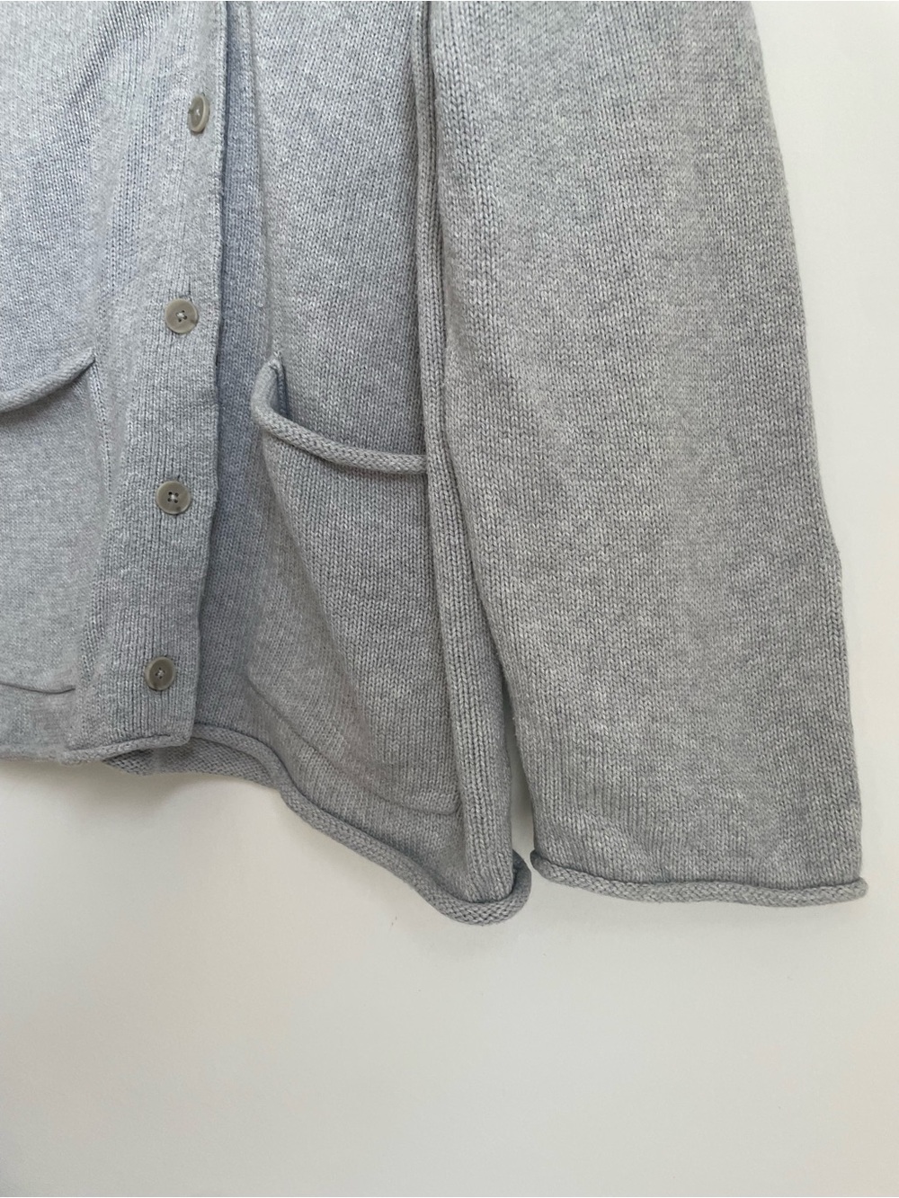 The Group by Babaton Gray Affirmation Cardigan Aritzia Button Up Pockets Size M - Picture 3 of 8